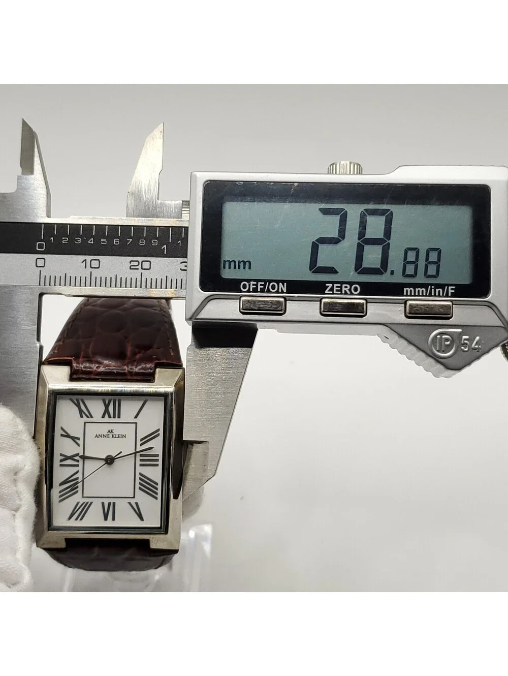 Anne Klein Watch Women Square White Dial Roman Numerals New Battery